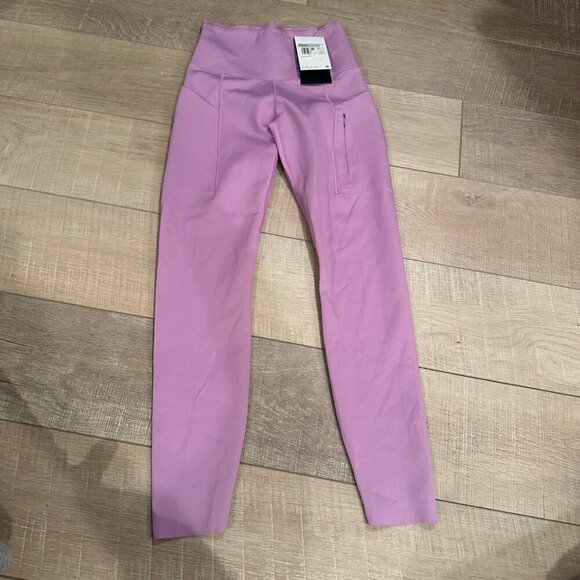NIKE GO DRI FIT WOMENS PURPLE XS LEGGINGS HIGH RISE FIRM SUPPORT 7/8 - Picture 1 of 11